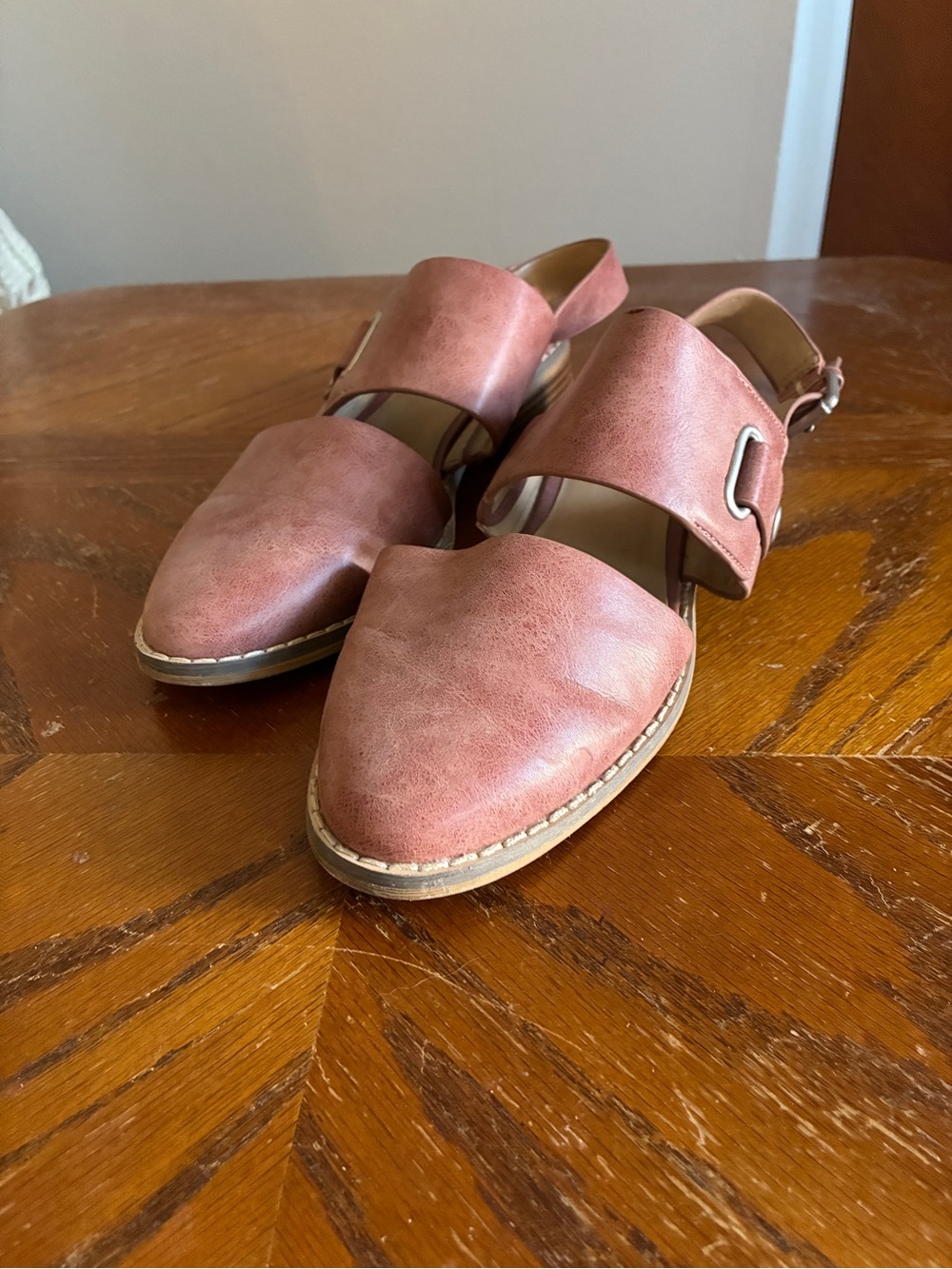 Women’s Slingback D'Orsay Flats in Dusty Rose